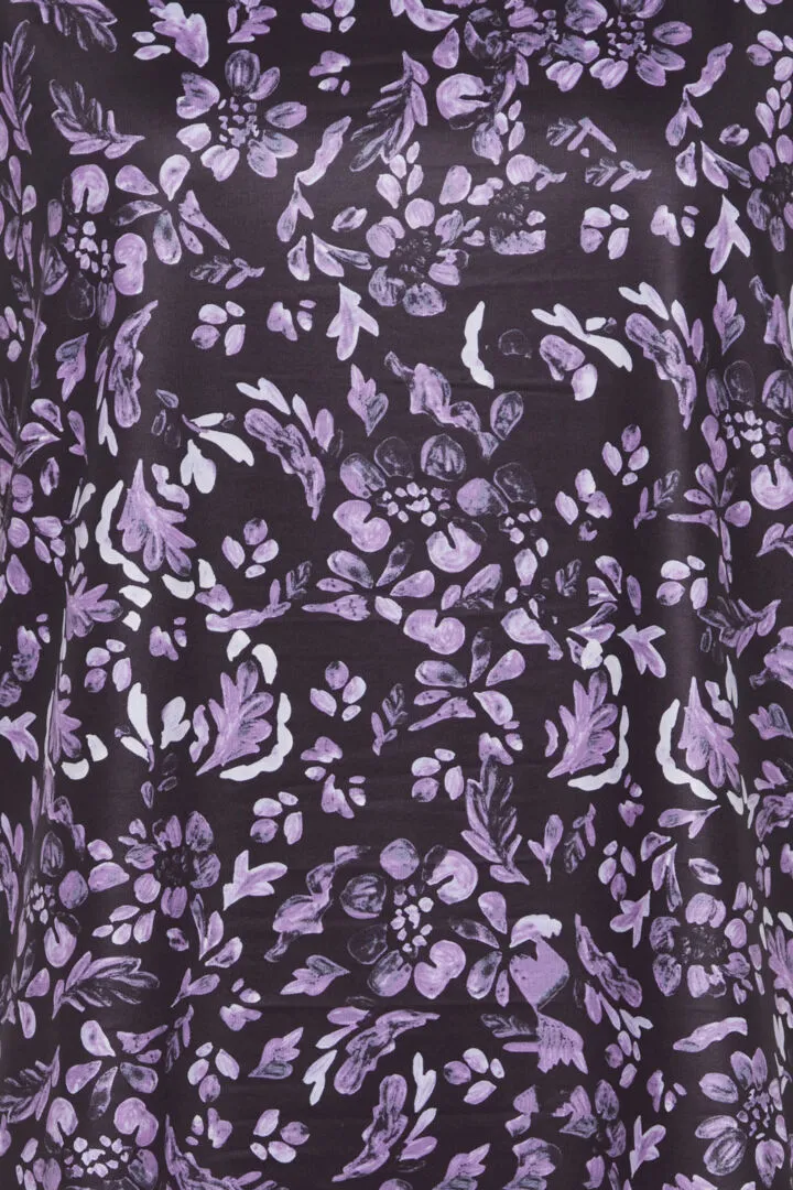 0634-Purple Floral Mix Tee- Fransa