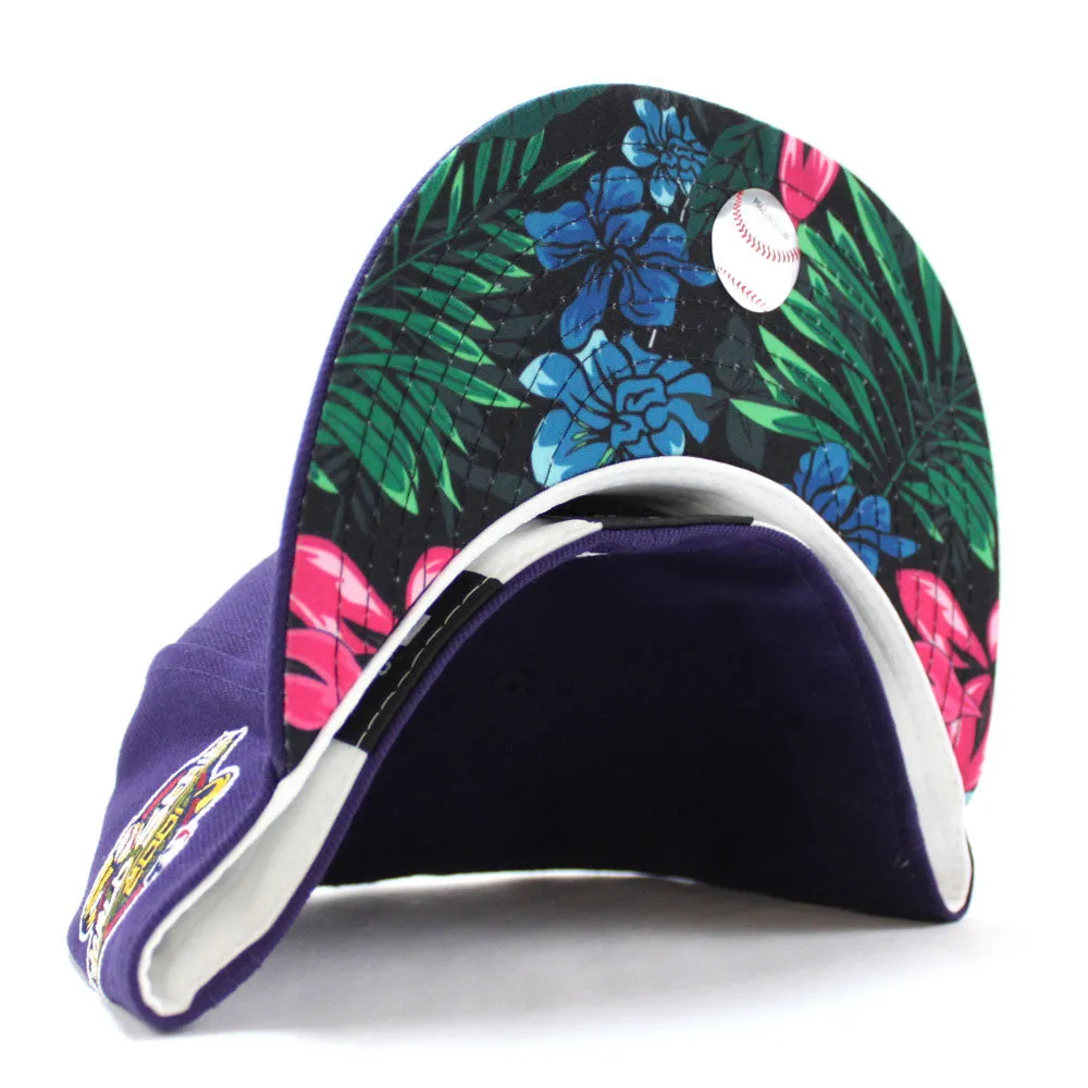 Arizona Diamondbacks 2001 World Series New Era 59Fifty Fitted Hat (Purple Floral Under Brim)