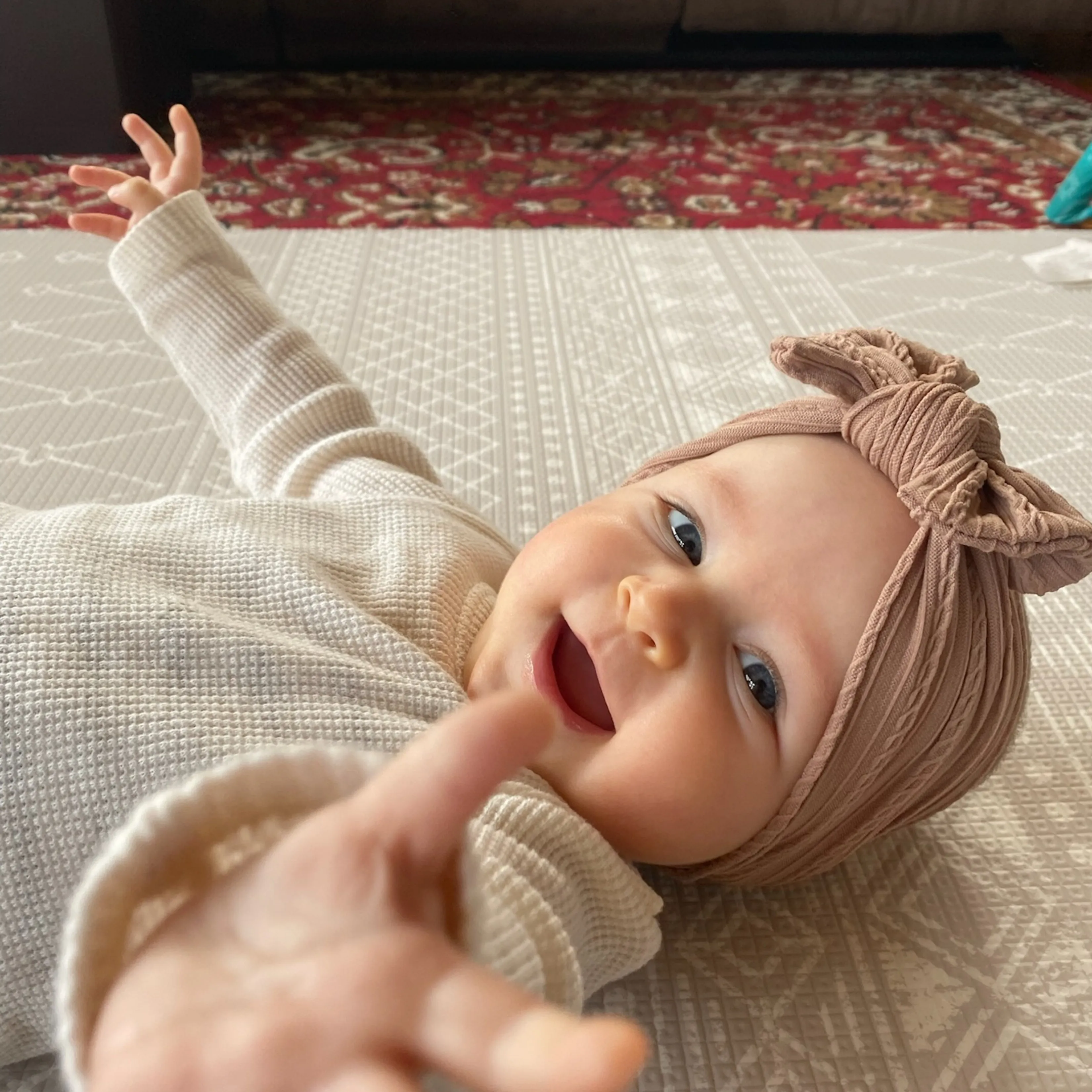 Baby Top Knot Single Bow Headband Punch