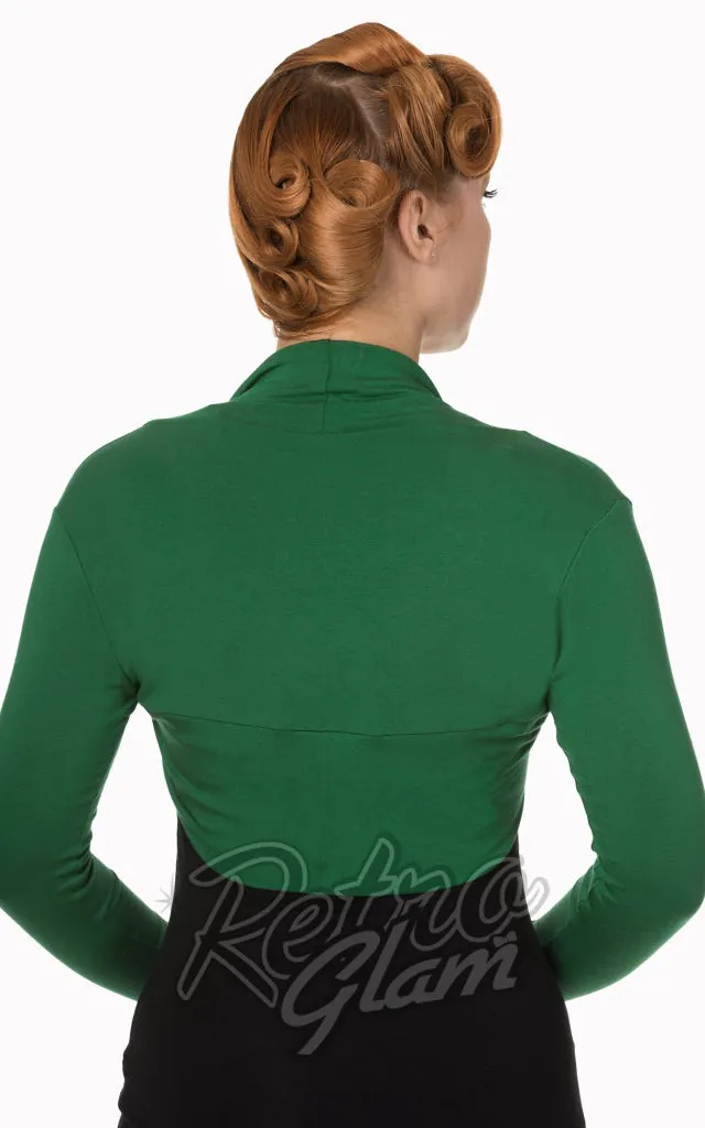 Banned Rockabilly Roxie Bolero in Forest Green