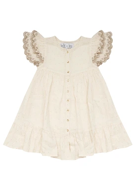 Bella & Lace Christmas Bell Dress - White Christmas