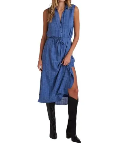 Bella Dahl Sleeveless Pullover Midi Dress In Bright Indigo