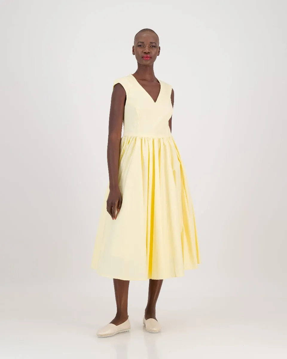 bella v-neck dress - buttercup