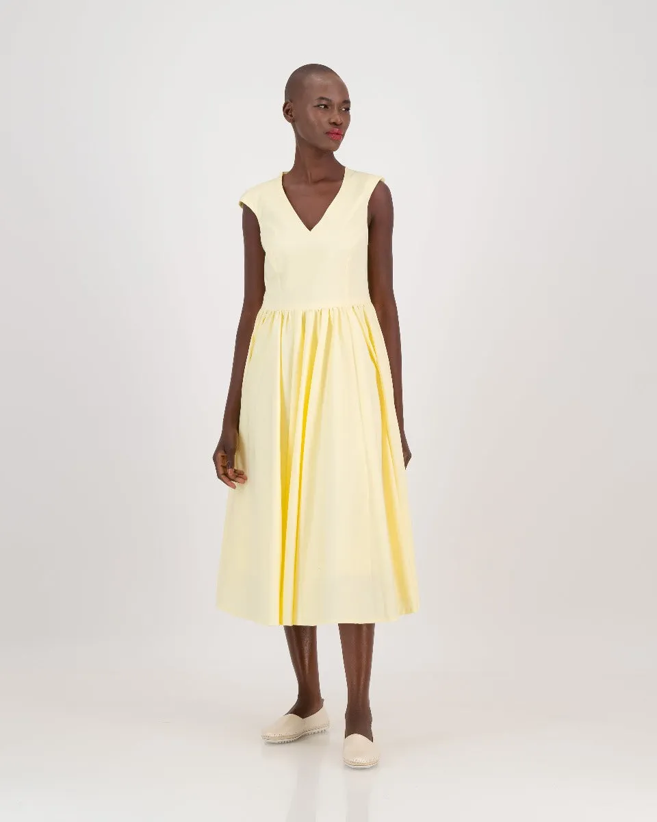 bella v-neck dress - buttercup