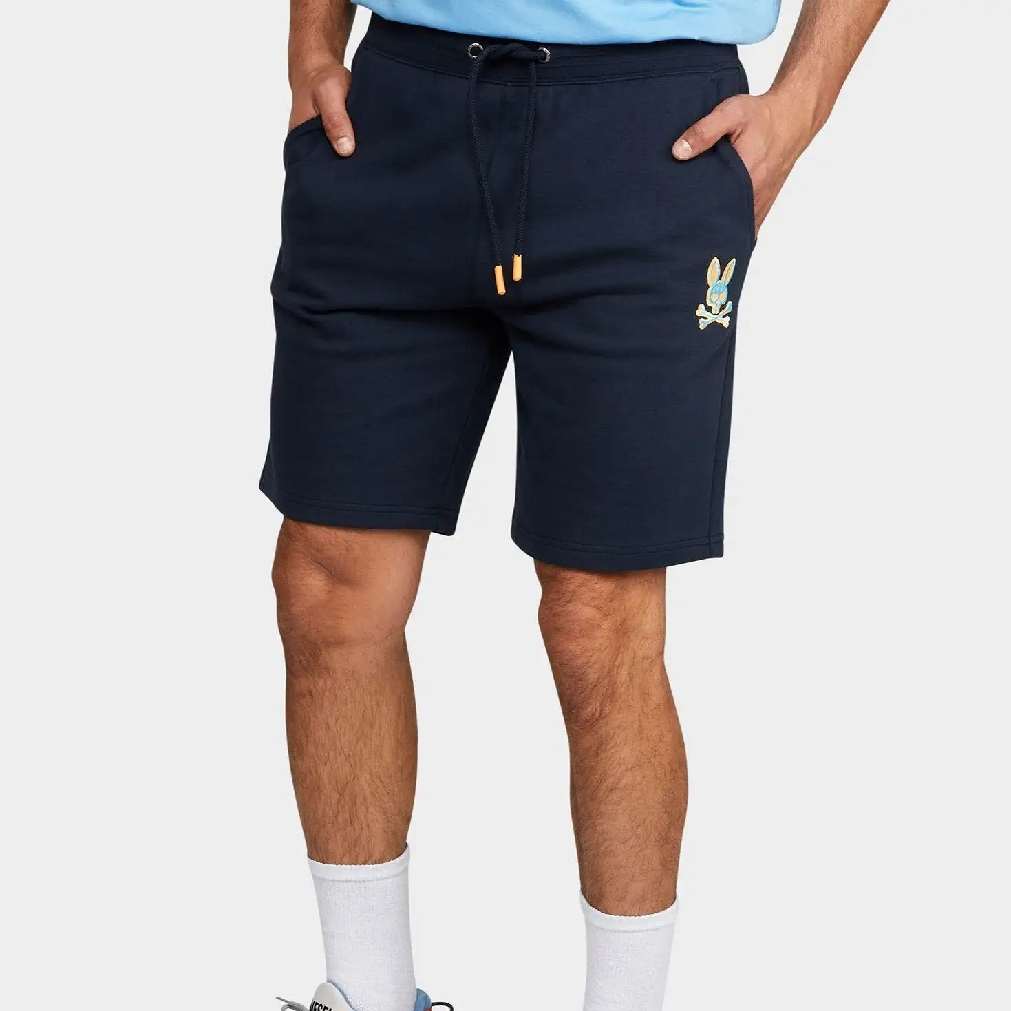 BENNETT SWEAT SHORTS NAVY/AQUA