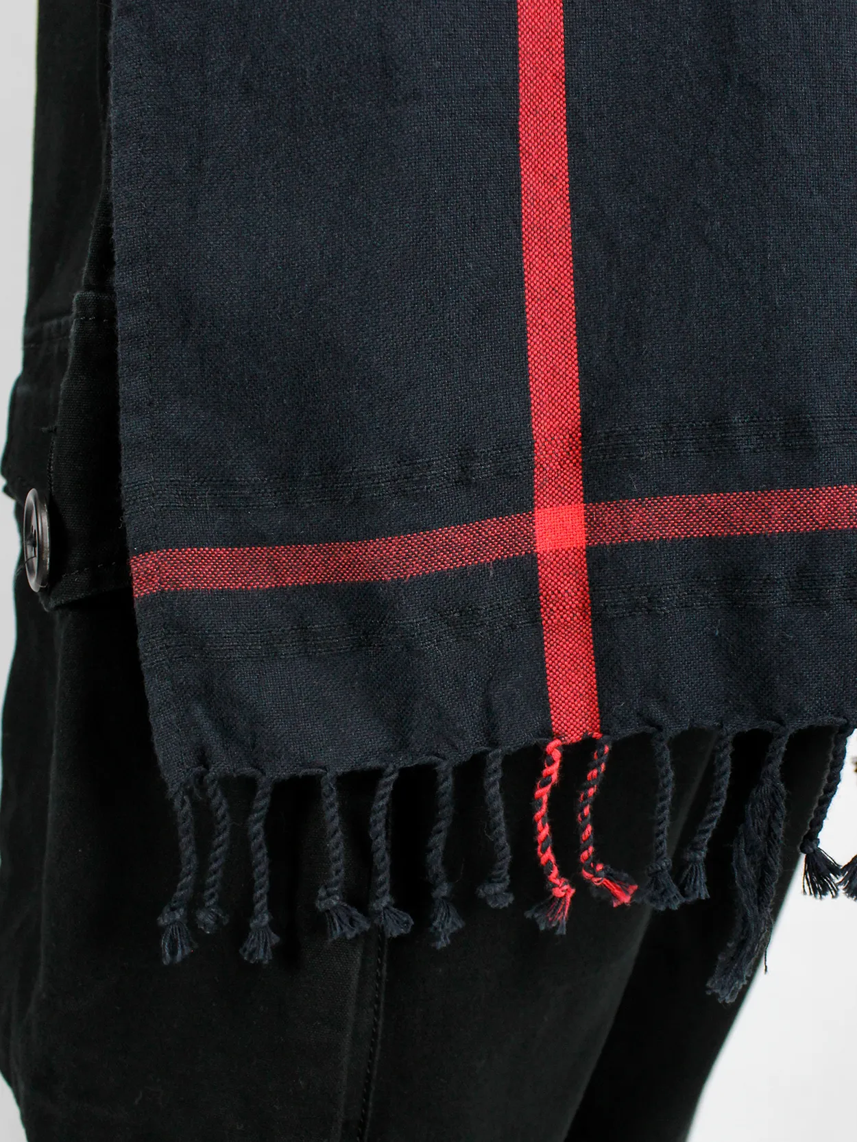 Bless n°49 black t-shirt with oversized scarf attached to the front — 2013