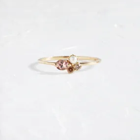 Blush Mini Cluster Ring in Champagne