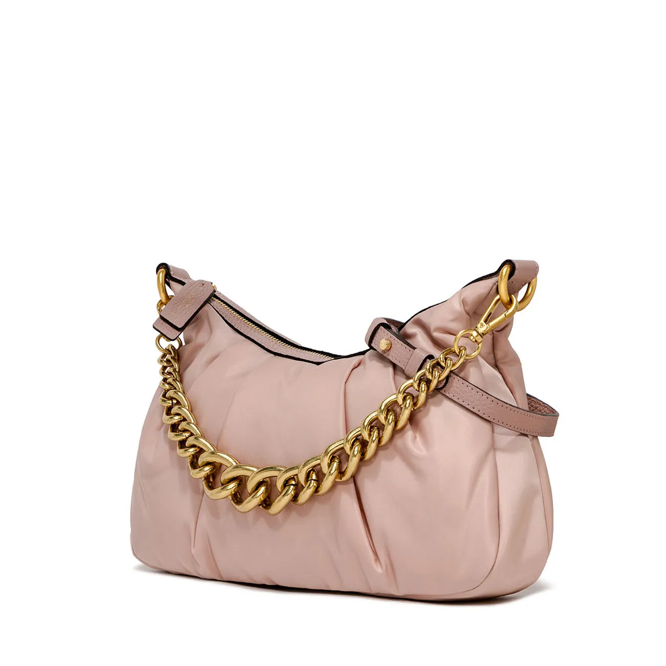 BORSA BONNIE IN NYLON CON CATENA Donna Blush