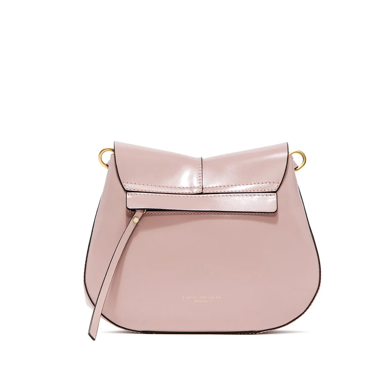 BORSA HELENA ROUND MID IN PELLE LUCIDA Donna Blush