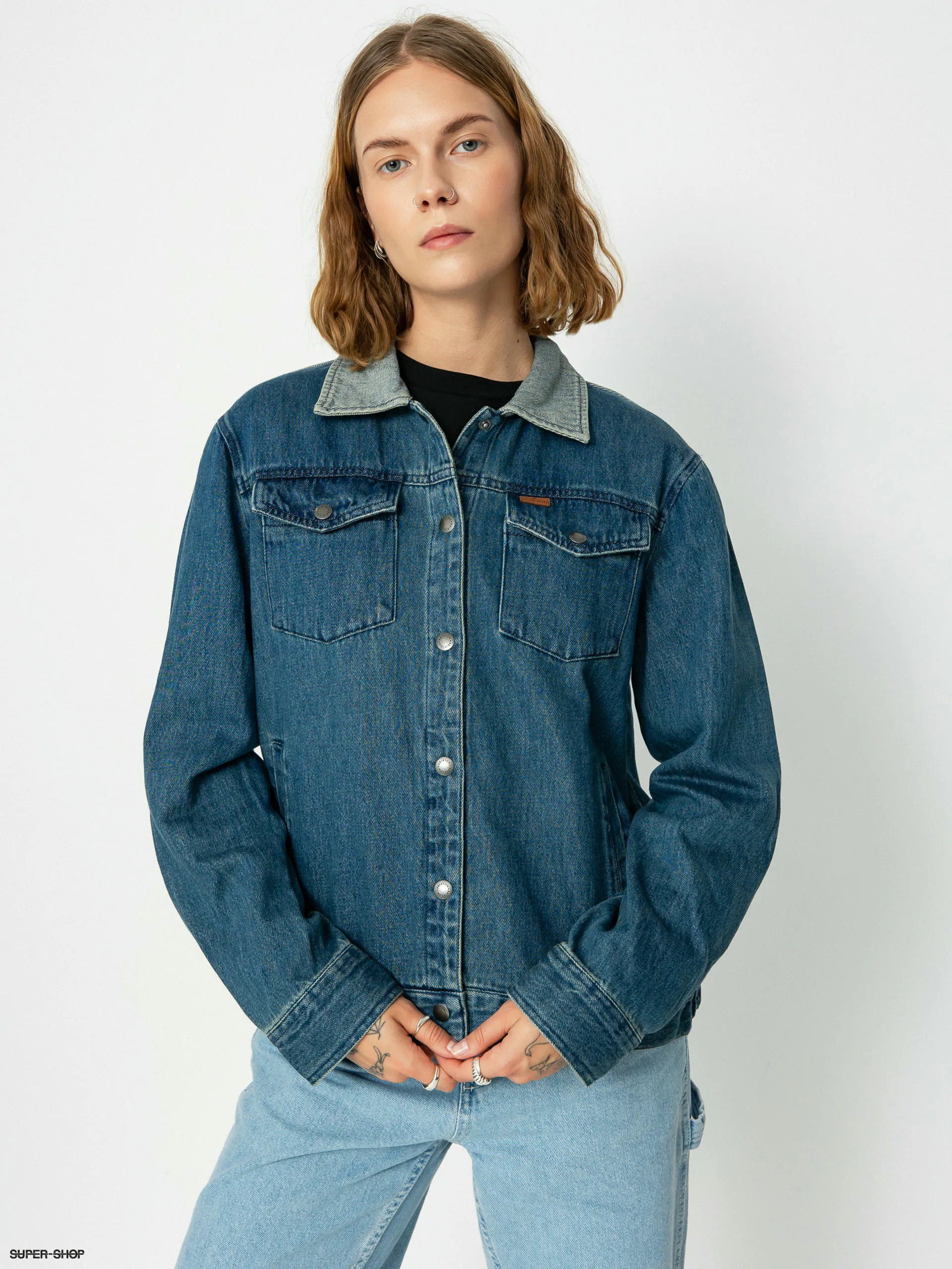 Brixton Cable Embroidered Jacket Wmn (two tone indigo)