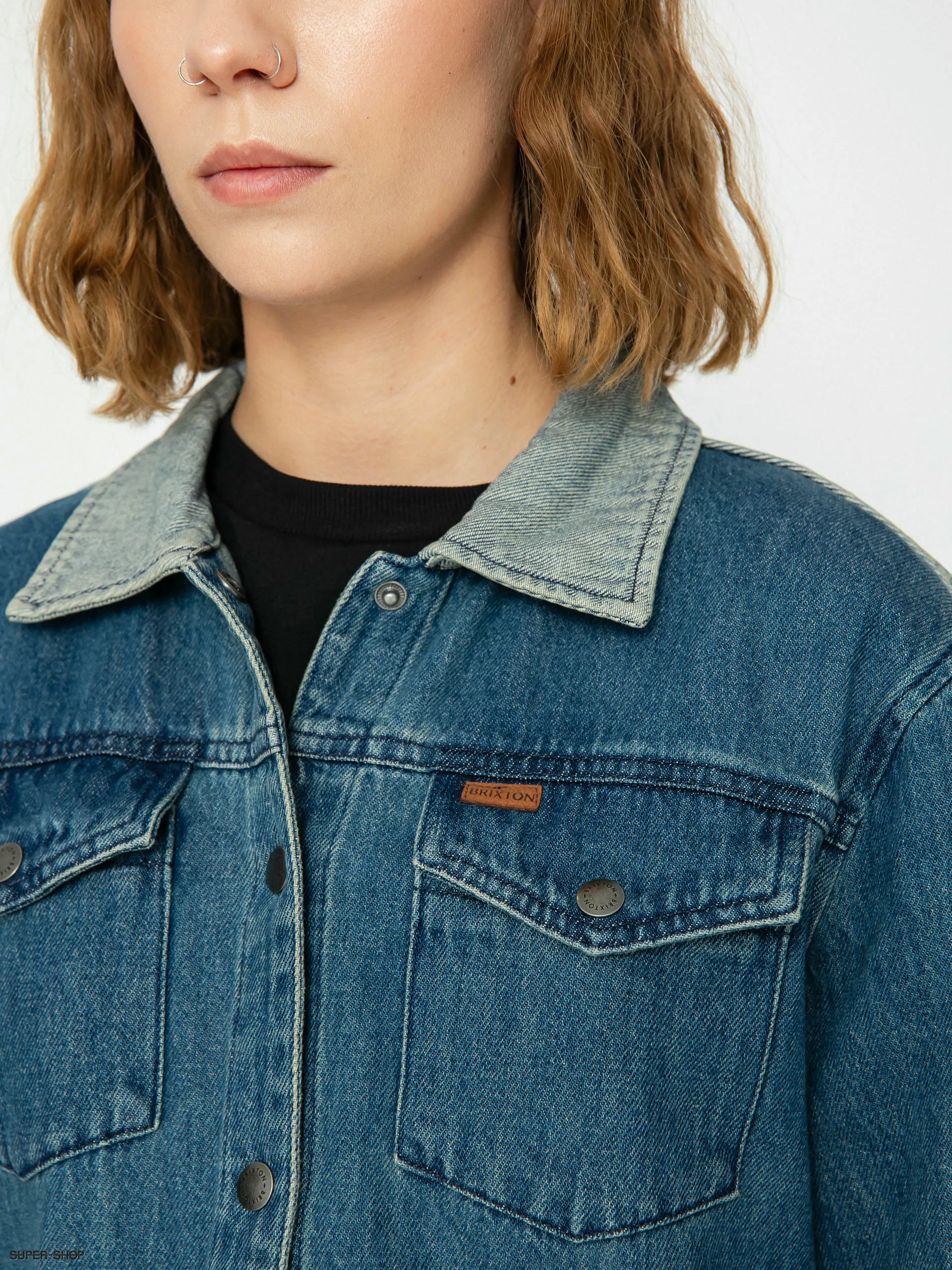 Brixton Cable Embroidered Jacket Wmn (two tone indigo)