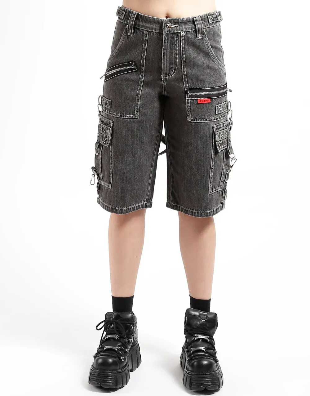 Clash Short Black Washed Denim