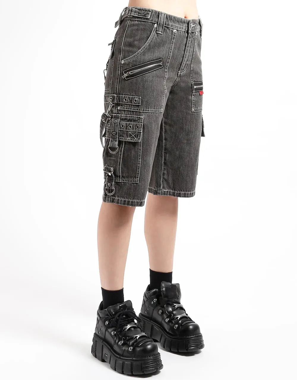 Clash Short Black Washed Denim