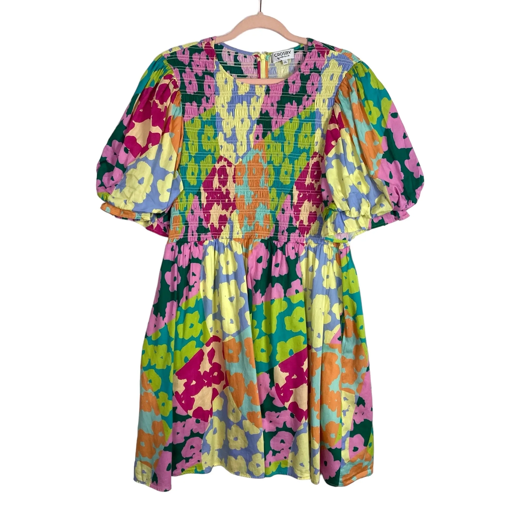 Crosby by Mollie Burch Vibrant Floral Smocked Dress- Size XXL (sold out online)