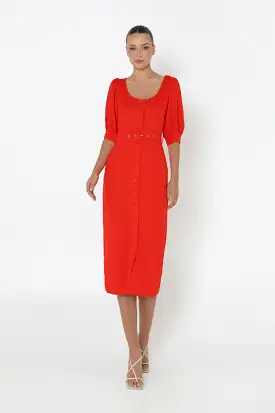 Darci Midi Dress | Red