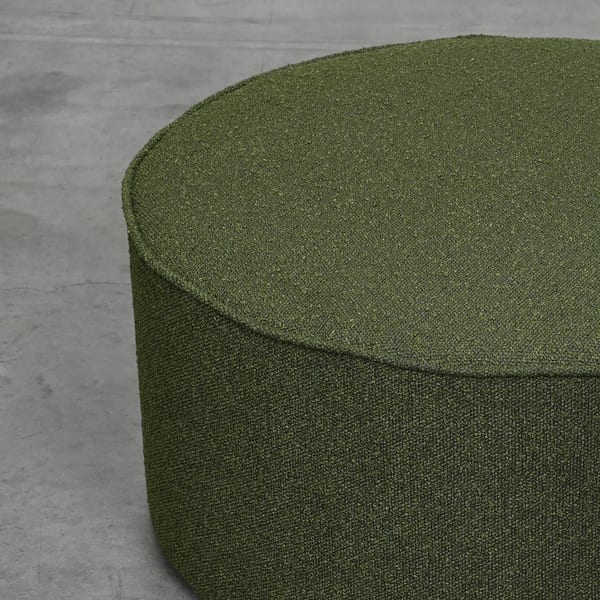 Darcy and Duke Belamy Piped Ottoman Large Forest Green