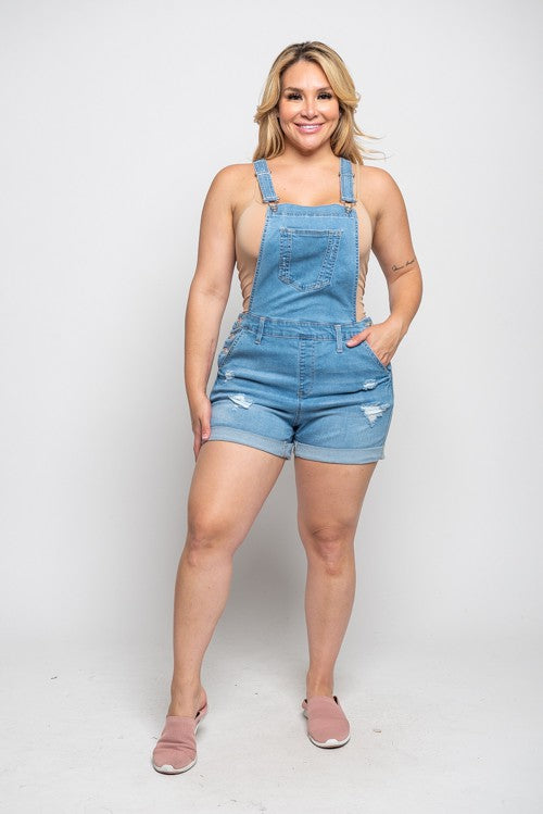 Denim Short Overalls