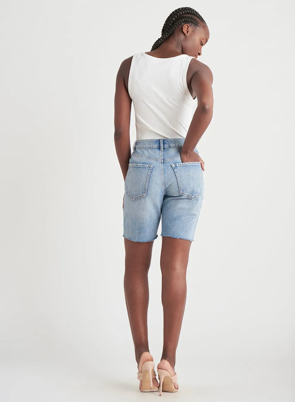 Dex Raw Hem Bermuda Jean Short - 1925252 D