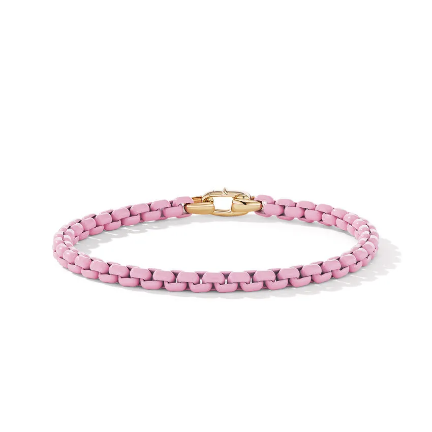 DY Bel Aire Chain Bracelet in Blush with 14K Yellow Gold Accent