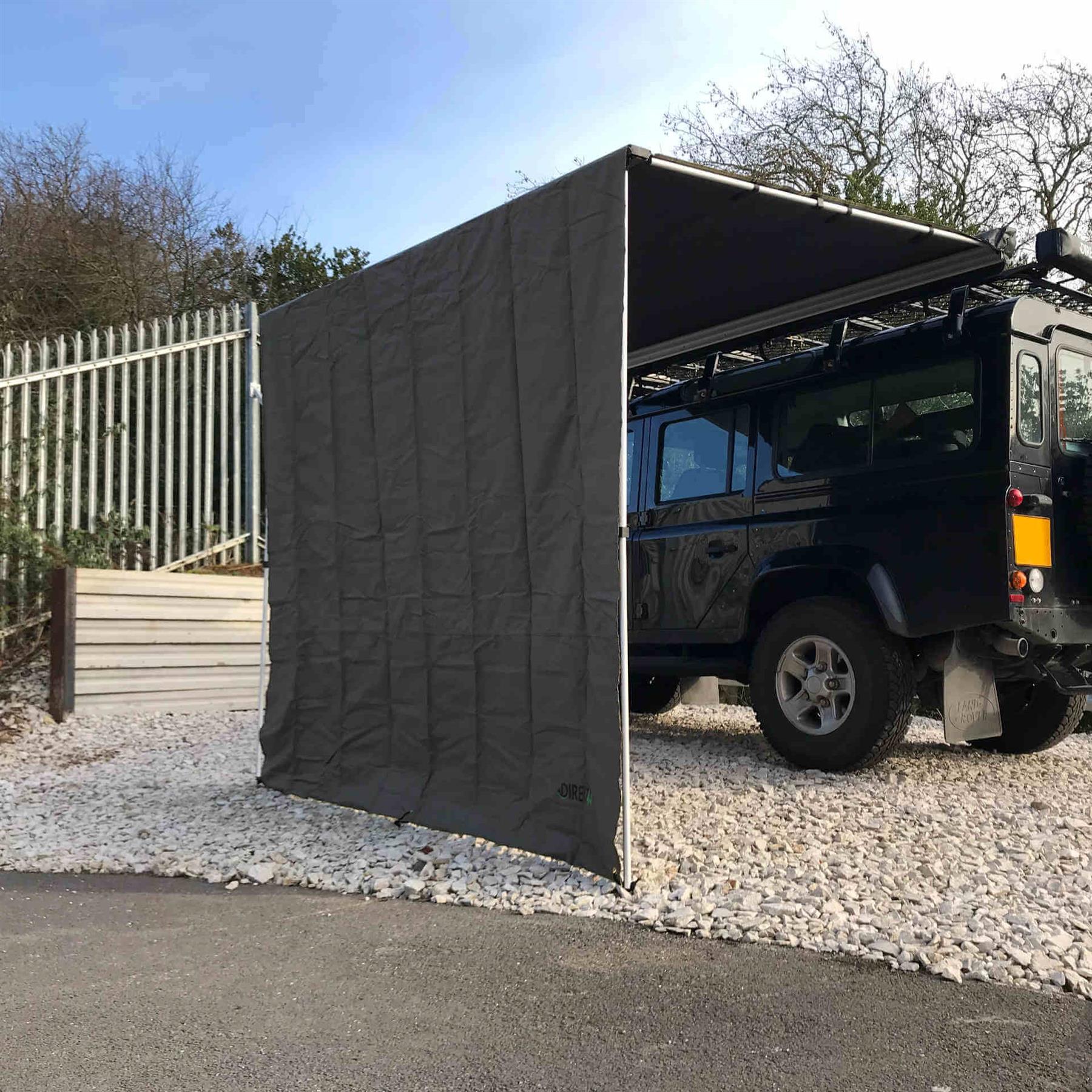 Expedition Pull-out Awning Forest Green Front Windbreak Wall Extension - 1.4m Length x 2.2m Height