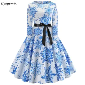 Eyegemix Christmas Florar Vintage Dress