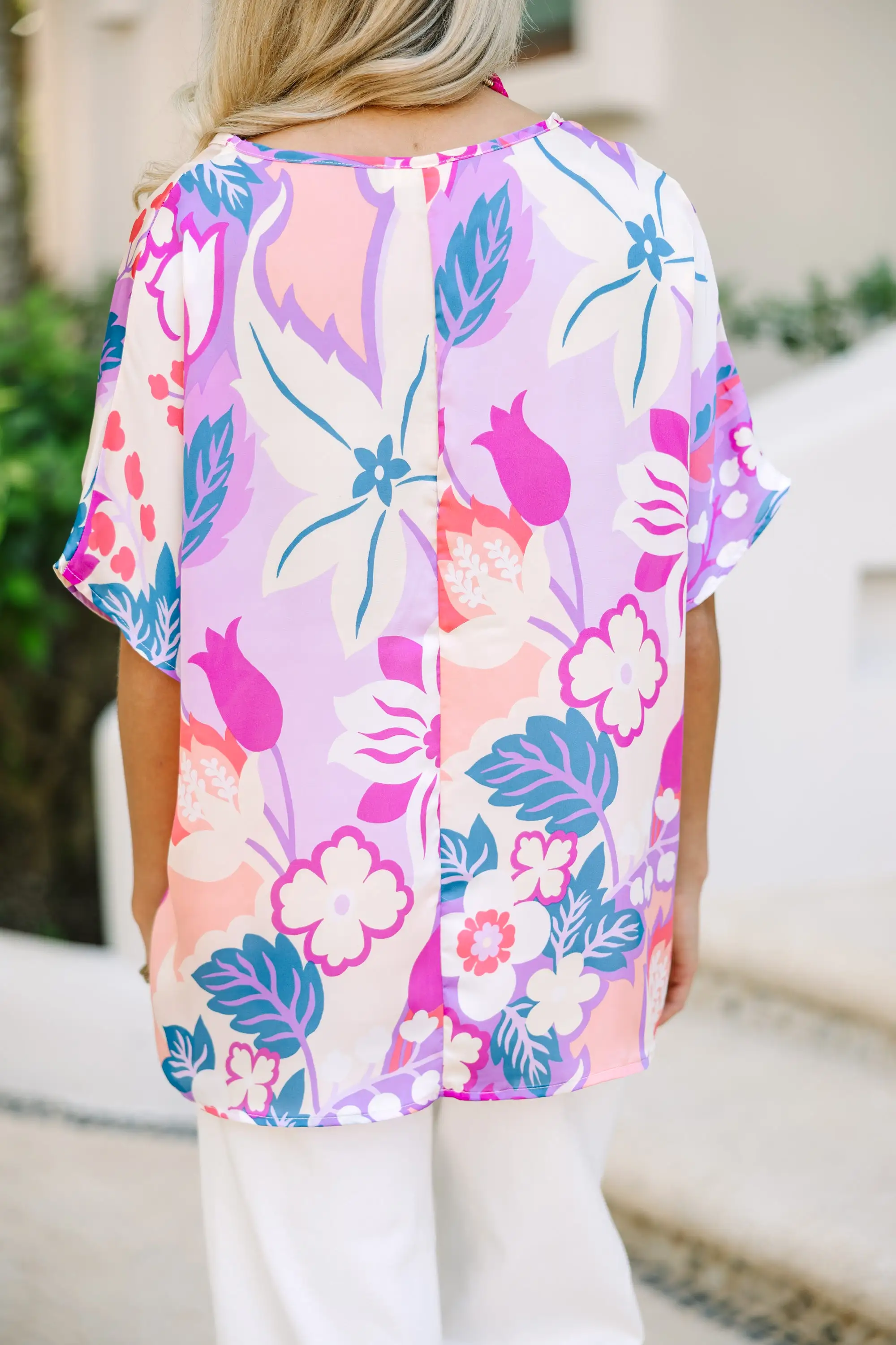 Feeling The Love Orchid Purple Floral Top