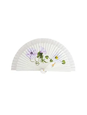 Fern Fans Small Floral Fan in Blush