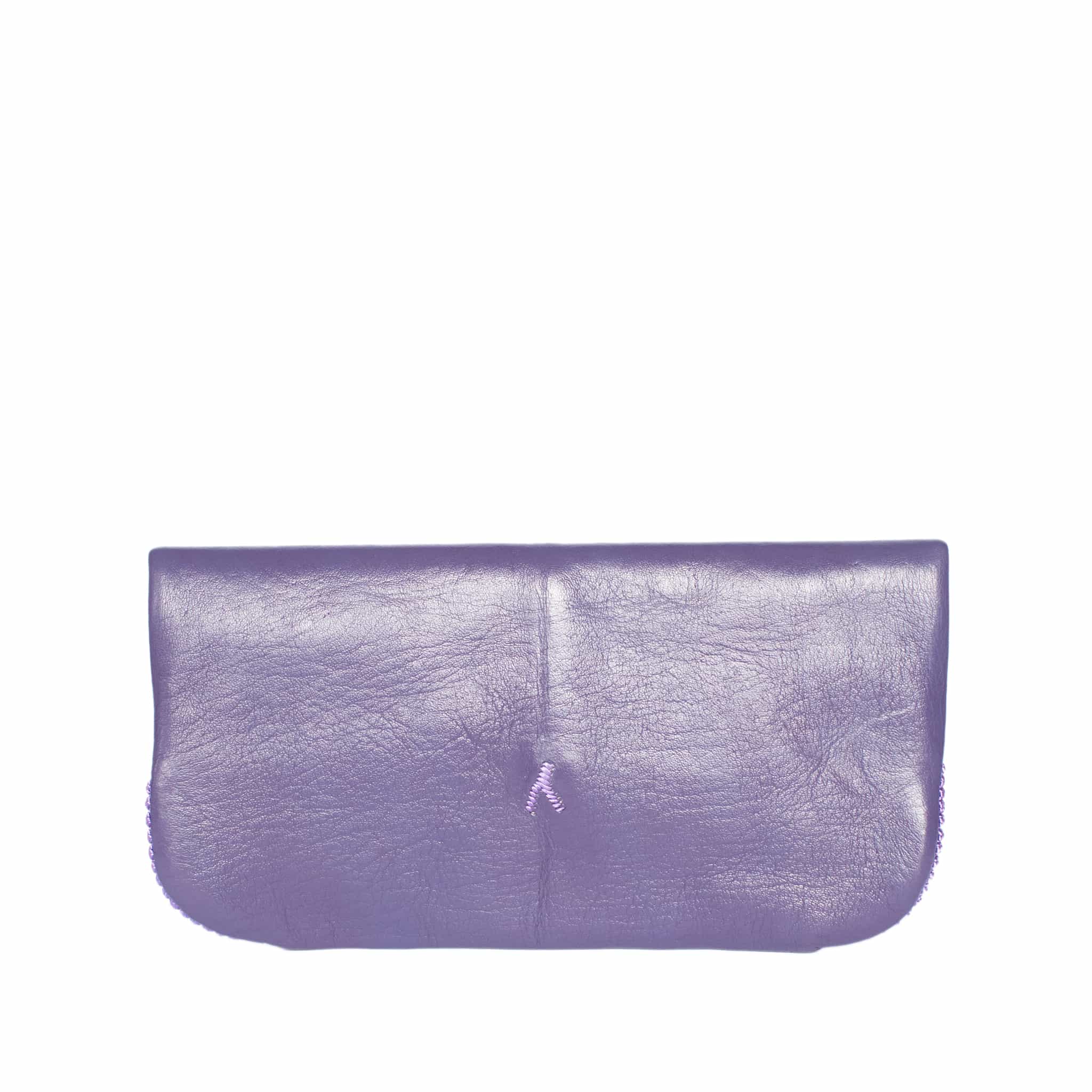 Floral Evening Clutch Bag in Purple