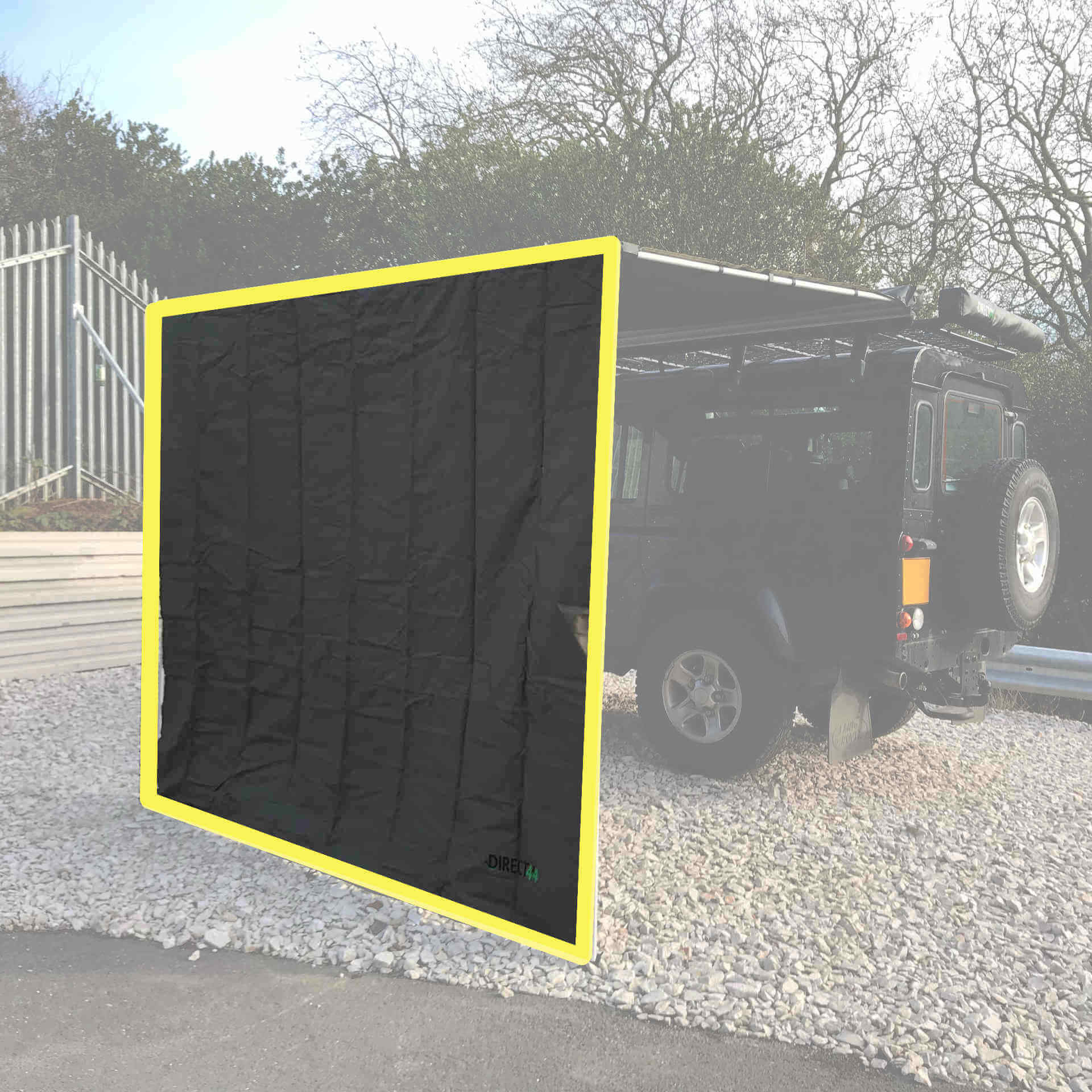 Front Windbreak Wall for Direct4x4 Expedition Awnings - 2.5mx2.2m Forest Green