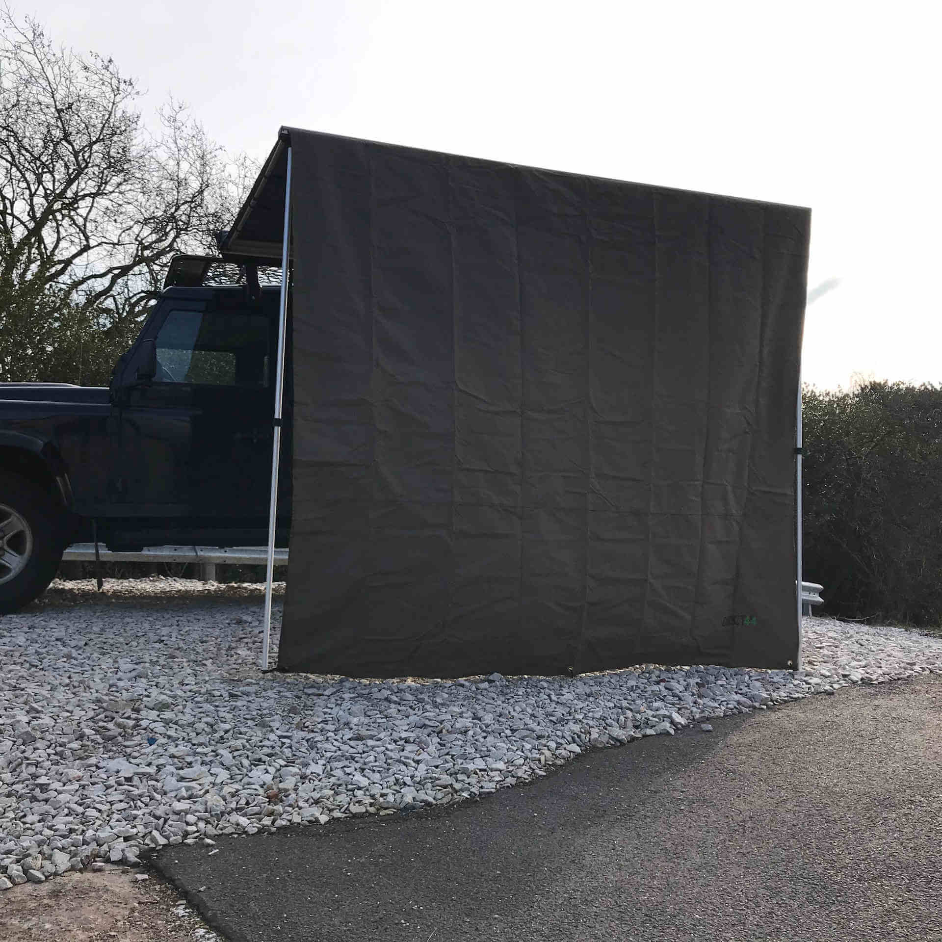 Front Windbreak Wall for Direct4x4 Expedition Awnings - 2.5mx2.2m Forest Green