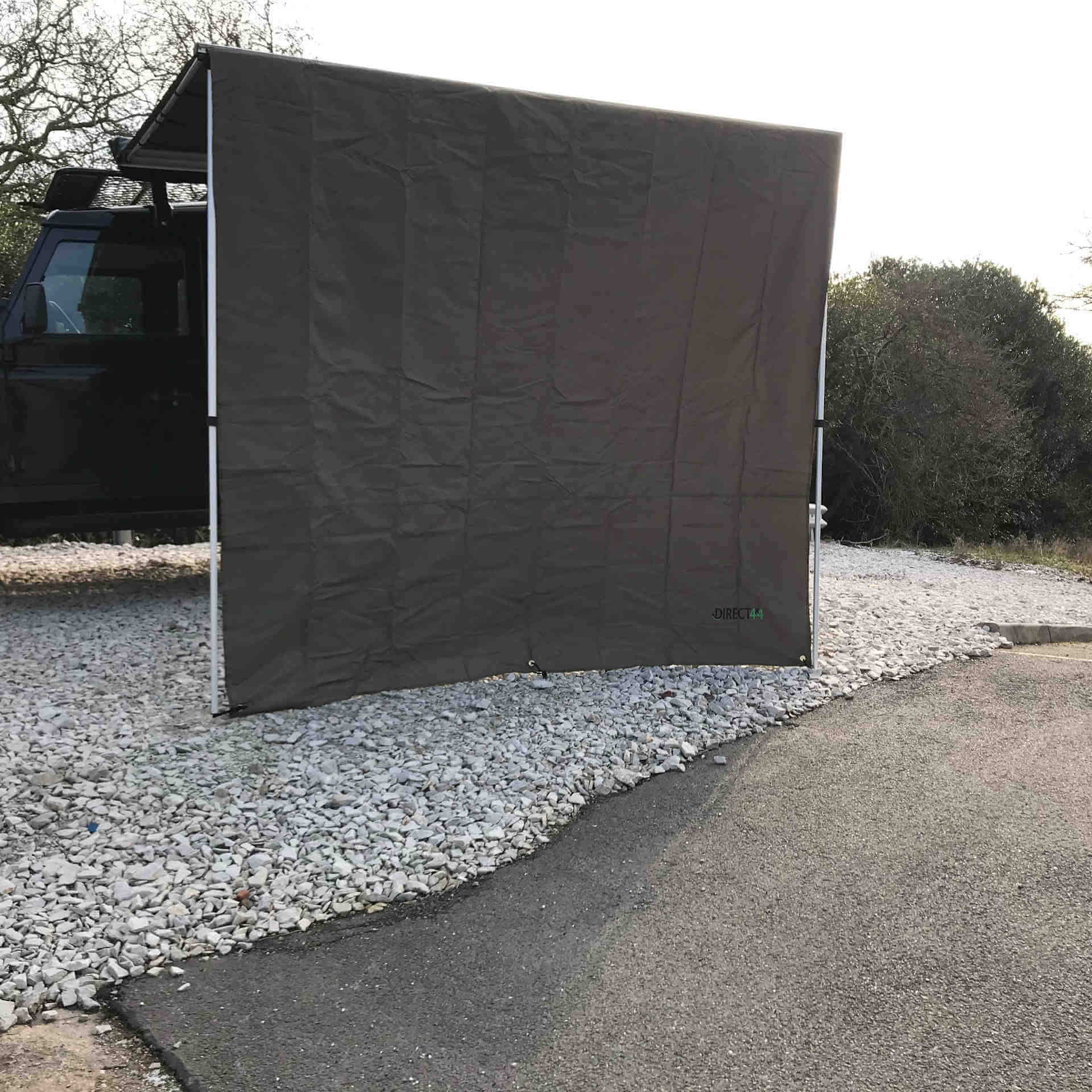 Front Windbreak Wall for Direct4x4 Expedition Awnings - 2.5mx2.2m Forest Green