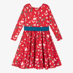 Girls Red Christmas Dress