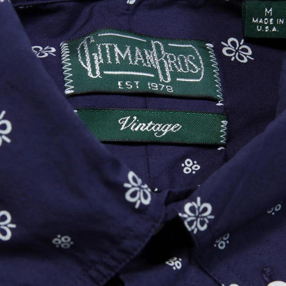 Gitman Vintage Art Deco Print ShirtNavy