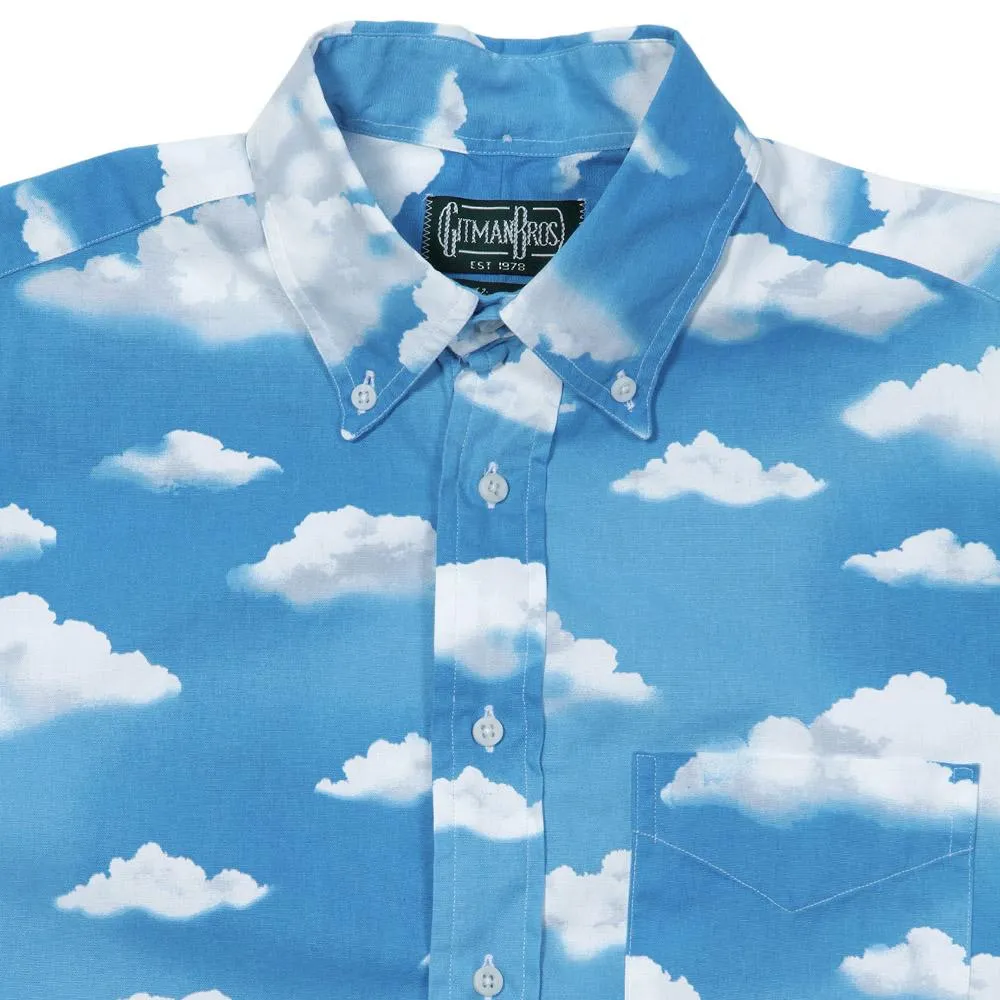 Gitman Vintage Rene Magritte Sky Print Shirt Blue