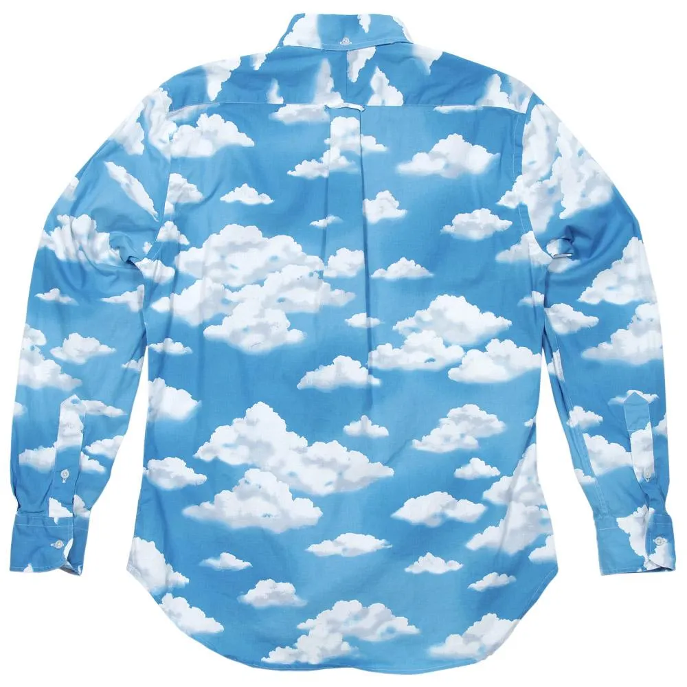 Gitman Vintage Rene Magritte Sky Print Shirt Blue