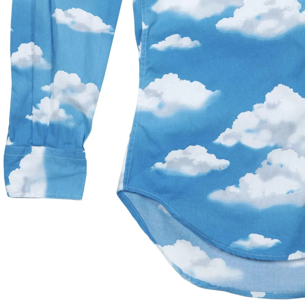 Gitman Vintage Rene Magritte Sky Print Shirt Blue