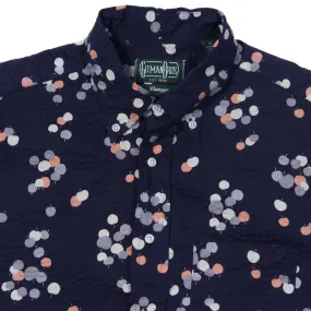 Gitman Vintage SS Cherry Print Seersucker ShirtNavy