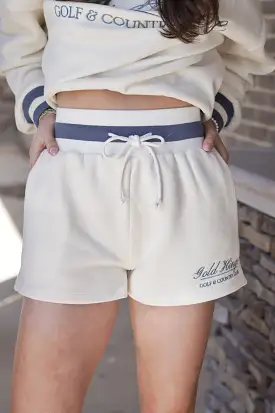 Gold Hinge Country Club Wide Band Sweat Shorts