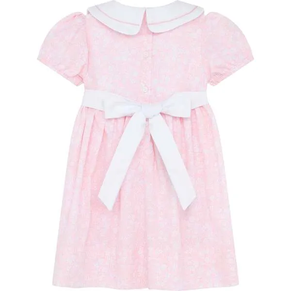 Holly Hastie Little Princess Charlotte Hand Smocked Embroidered Girls Dress, Pink