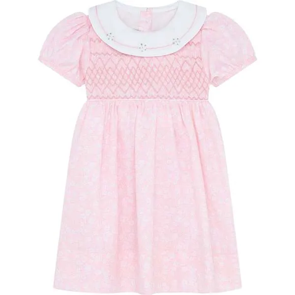 Holly Hastie Little Princess Charlotte Hand Smocked Embroidered Girls Dress, Pink