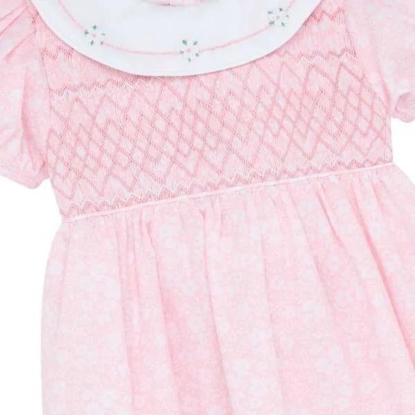 Holly Hastie Little Princess Charlotte Hand Smocked Embroidered Girls Dress, Pink