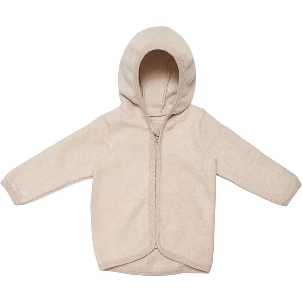 HutteliHut Poofy Jacket In Cotton Fleece, Camel