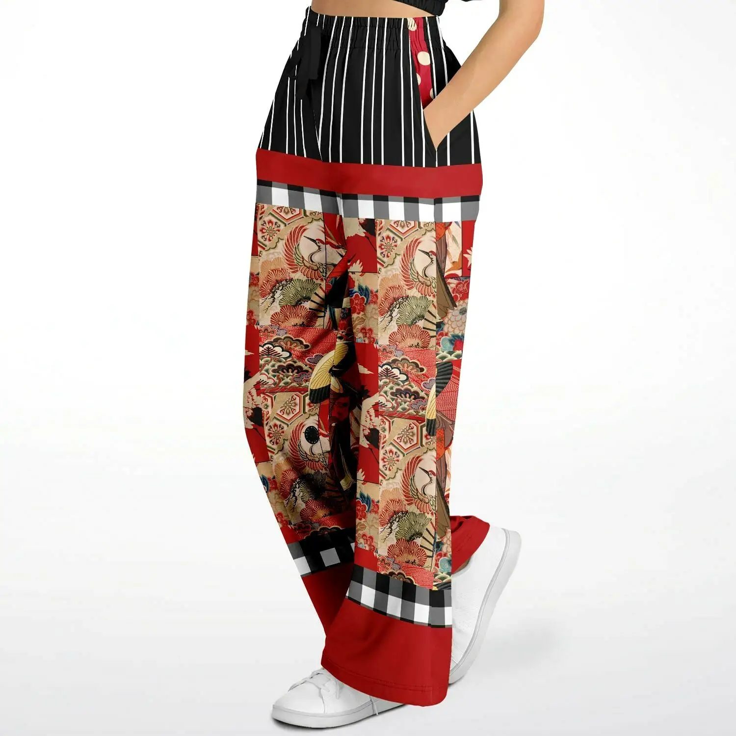 I Am Geisha Eco-Poly Stretchy Phat Bellbottoms