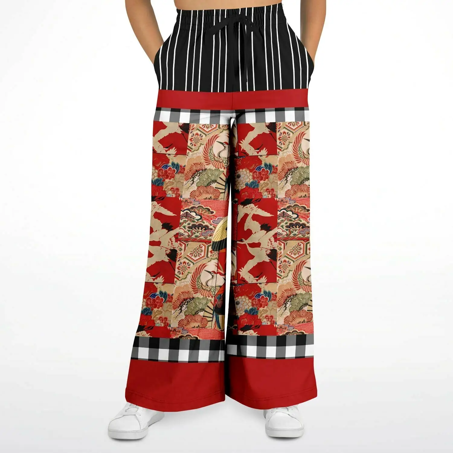 I Am Geisha Eco-Poly Stretchy Phat Bellbottoms