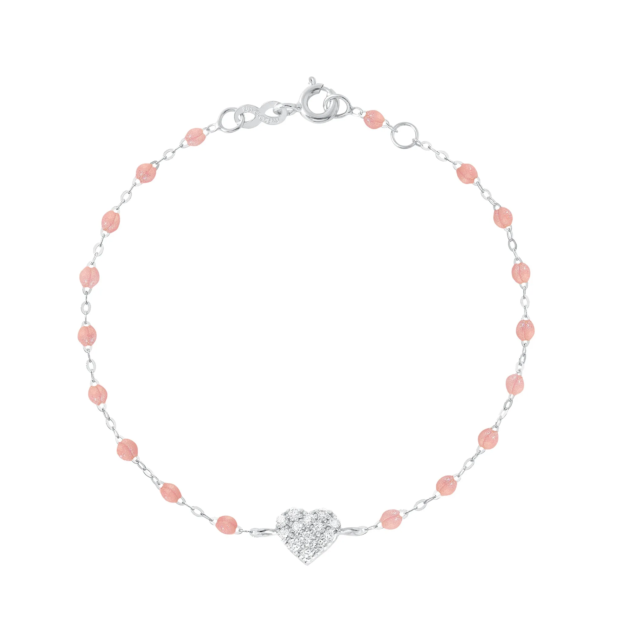 In Love Diamond Bracelet, Blush, White Gold, 6.7