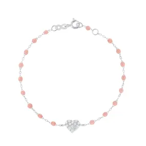 In Love Diamond Bracelet, Blush, White Gold, 6.7