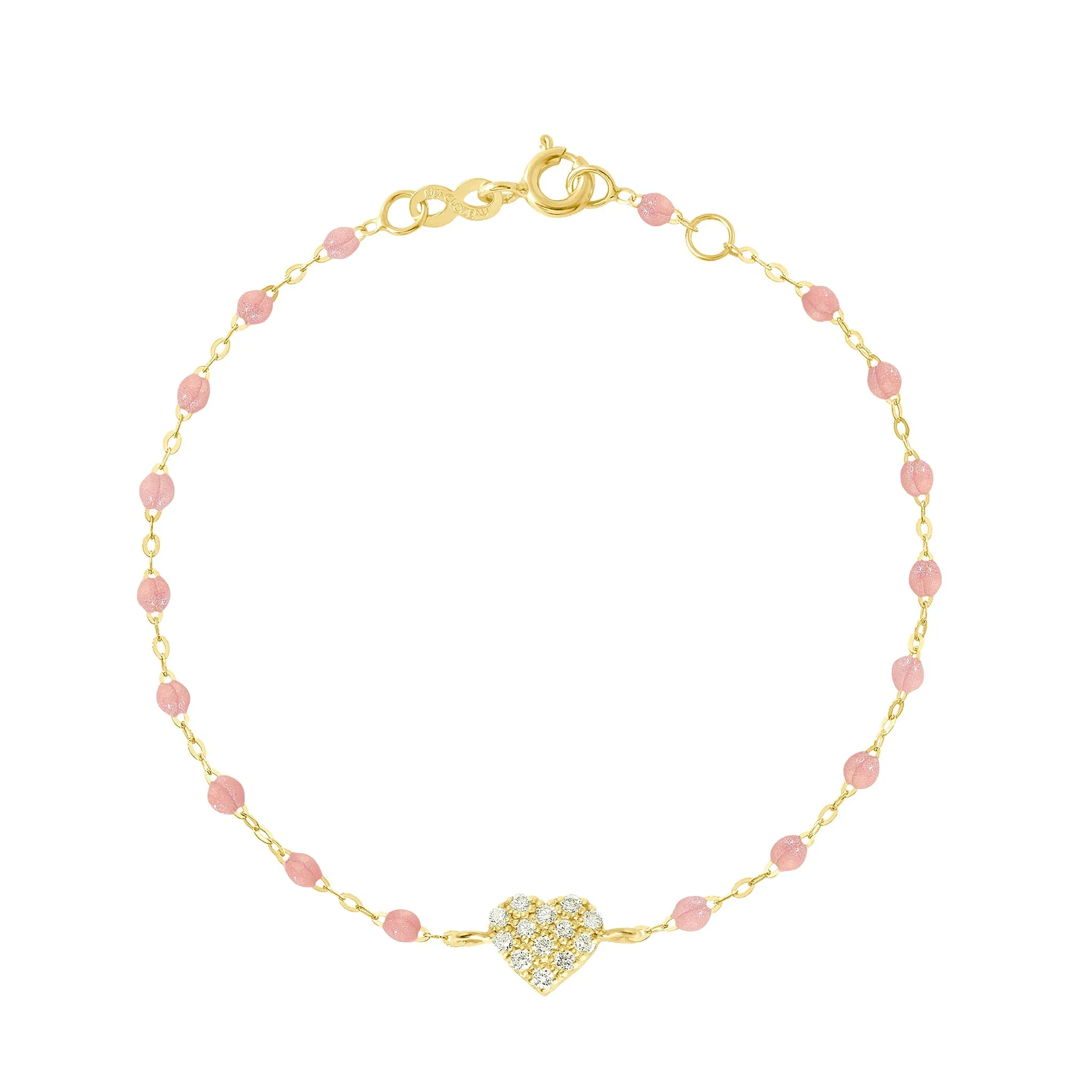 In Love Diamond Bracelet, Blush, Yellow Gold, 6.7