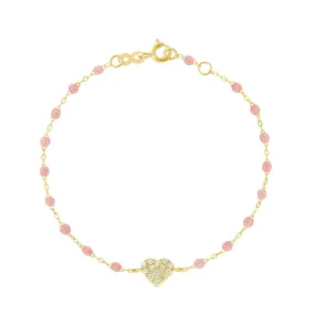 In Love Diamond Bracelet, Blush, Yellow Gold, 6.7