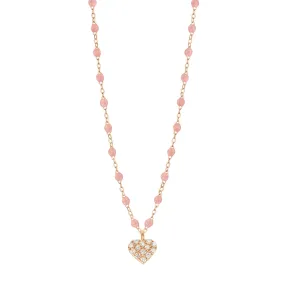 In Love Diamond Necklace, Blush, Rose Gold, 16.5