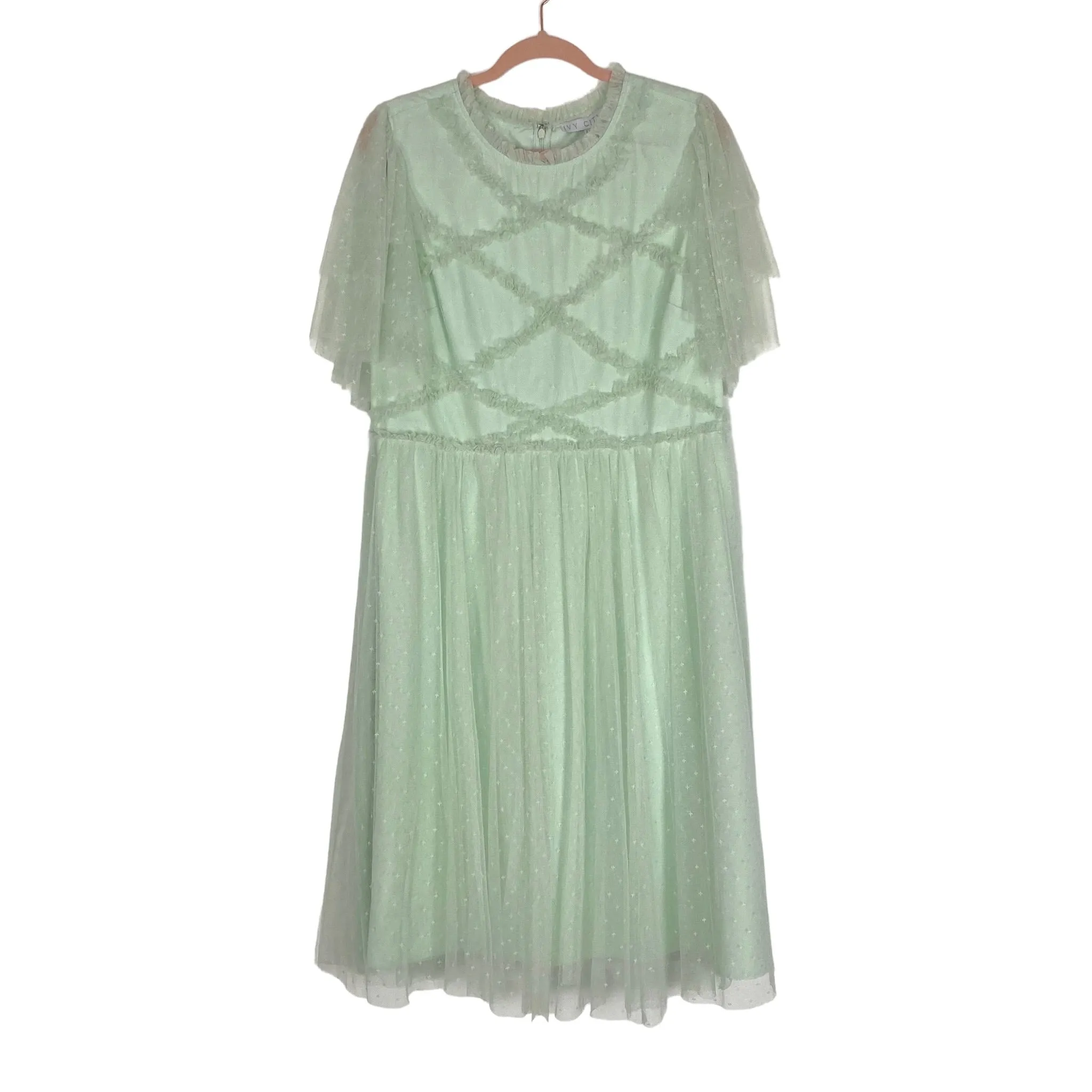 Ivy City Mint Tulle Midi Dress NWT- Size XXL (sold out online)